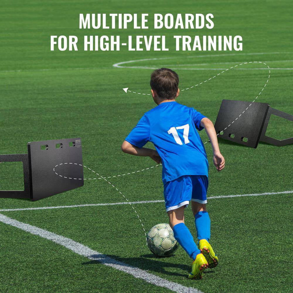 Soccer Rebounder Board 40 In. X 16 In. Portable Soccer Wall with 2 Angles Rebound Foldable HDPE Kickback Rebound Board