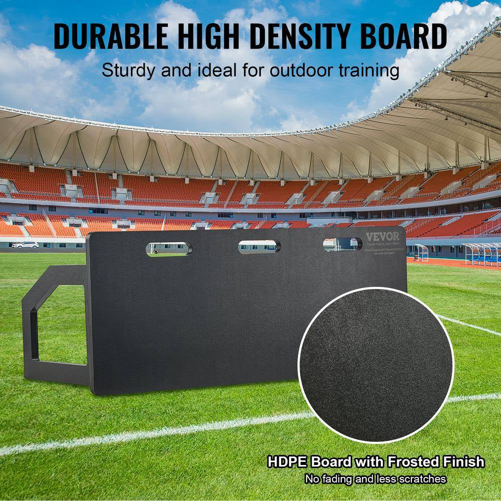 Soccer Rebounder Board 40 In. X 16 In. Portable Soccer Wall with 2 Angles Rebound Foldable HDPE Kickback Rebound Board