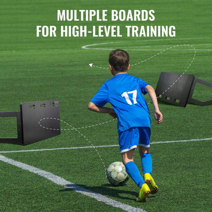 Soccer Rebounder Board 40 In. X 16 In. Portable Soccer Wall with 2 Angles Rebound Foldable HDPE Kickback Rebound Board