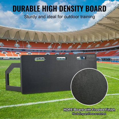 Soccer Rebounder Board 40 In. X 16 In. Portable Soccer Wall with 2 Angles Rebound Foldable HDPE Kickback Rebound Board